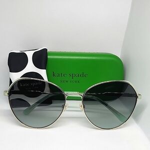 NEW AUTHENTIC Kate Spade OCTAVIA/G/S Round Green Gold Sunglasses